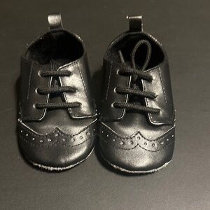 Classic Black Kids Dress Shoes